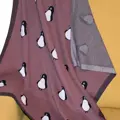 Dětská deka Tučňák kávová