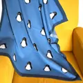 Dětská deka Tučňák modrá