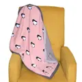 Dětská deka Tučňák růžová