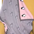 Dětská deka Tučňák růžová