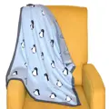 Dětská deka Tučňák světle modrá