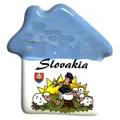 Keramická magnetka domeček pastýři
