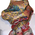 Kalamkari šála Handmade 12