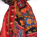 Kalamkari šála Handmade 17
