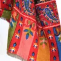 Kalamkari šála Handmade 17