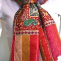 Kalamkari šála Handmade 9