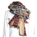 Kalamkari šála Handmade 12