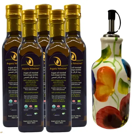 Arganový olej potravinářský 5x250ml Dárek