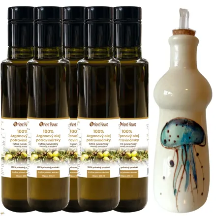 Arganový olej potravinářský 5x250ml a dárek
