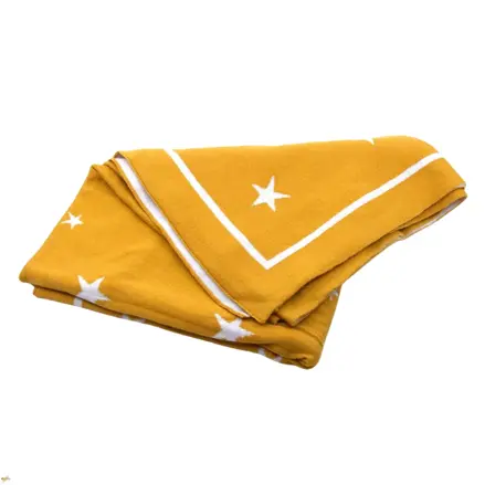 Dětská deka hvězdičky žlutá