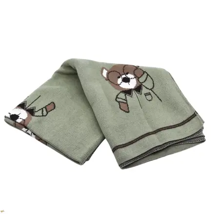 Dětská deka Medvídek zelená