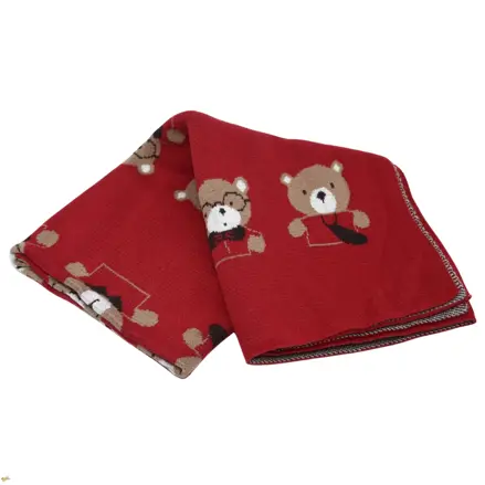 Dětská deka Medvídci červená