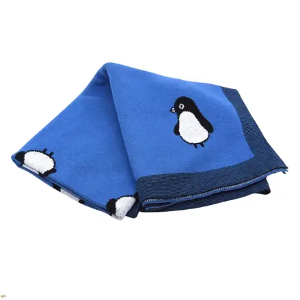 Dětská deka Tučňák modrá