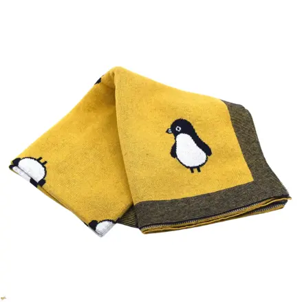 Dětská deka Tučňák žlutá