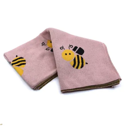 Dětská deka Včelka růžová
