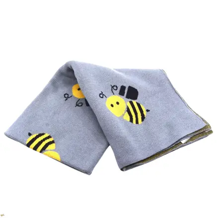 Dětská deka Včelka šedá