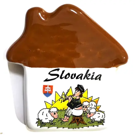 Keramická magnetka domeček pastýři