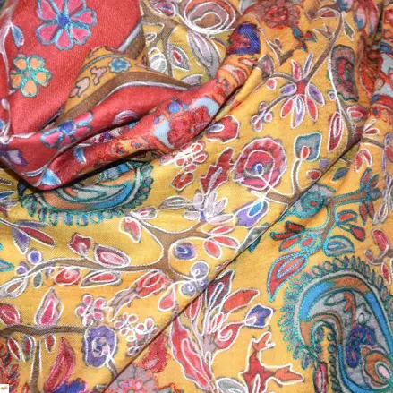Kalamkari šála Handmade 12