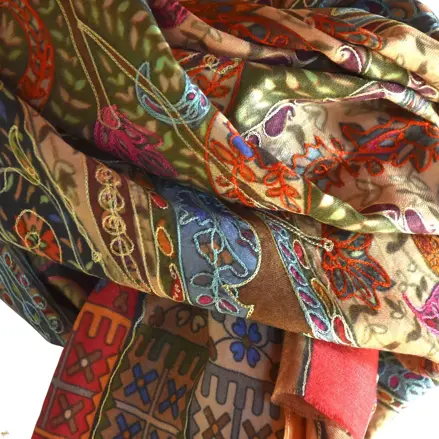 Kalamkari šála Handmade 32 Kalamkari šála Handmade 32