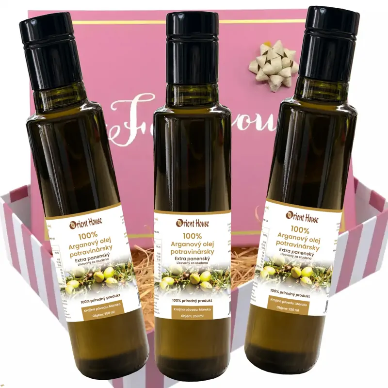 Arganový olej kulinářský 3x250ml dárek