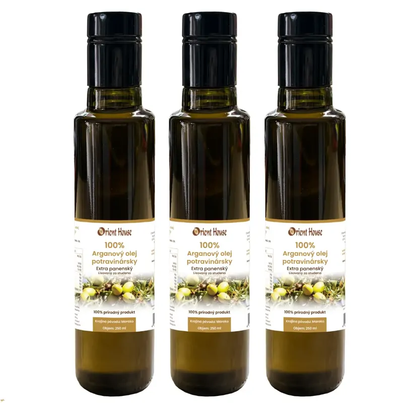 Arganový olej potravinářský 3x250 ml Arganový olej potravinářský 3x250 ml