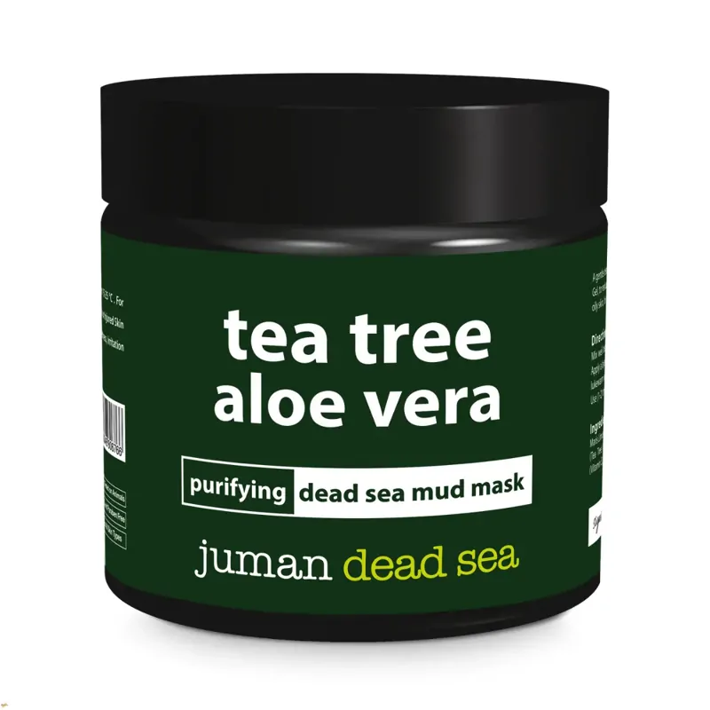 Čistící maska z čajovníku, aloe vera a bahna z Mrtvého moře Čistící maska z čajovníku, aloe vera a bahna z Mrtvého moře