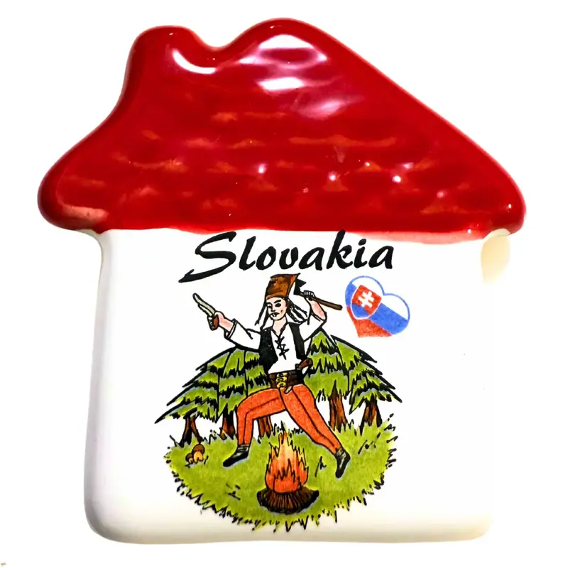 Keramický magnetka domeček zbojníci Keramický magnetka domeček zbojníci
