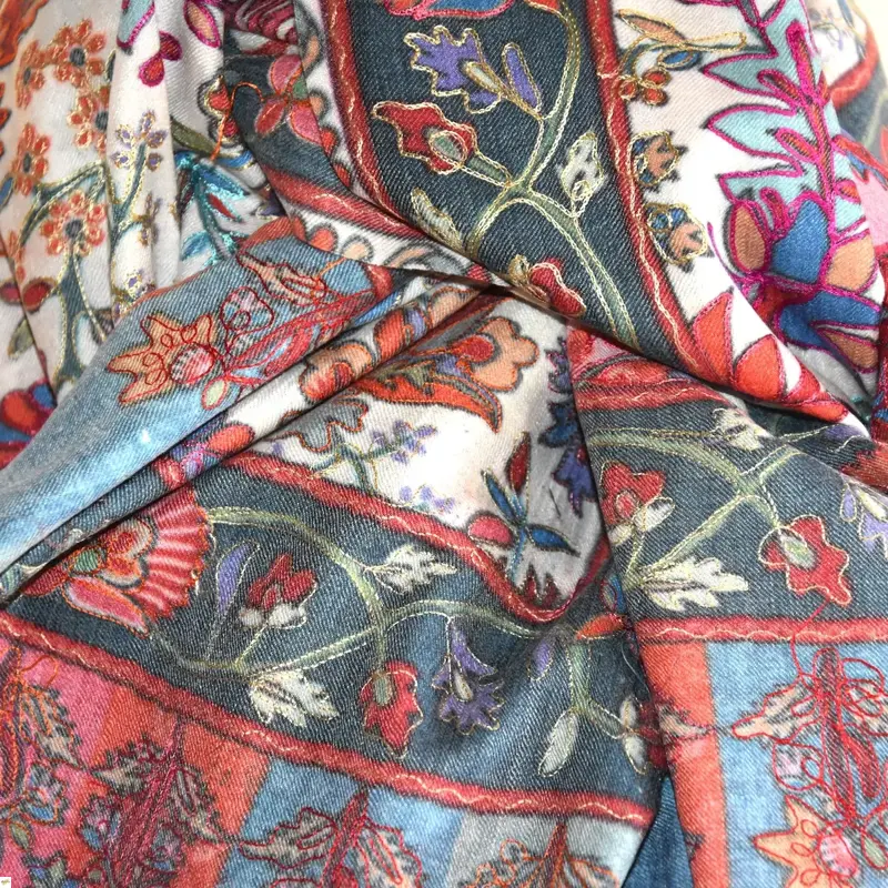 Kalamkari šála Handmade 14